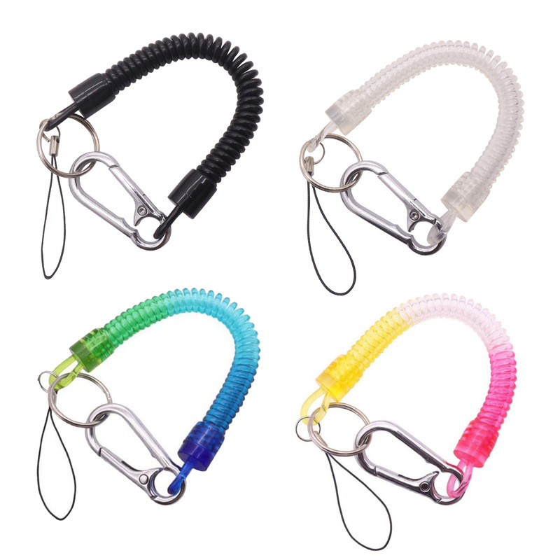 Manufacturer Wholesales Large Quantities of Plastic Spring Ropes, Environmentally Friendly Keychain Spring Cords, Retractable Safety Anti-Loss Ropes