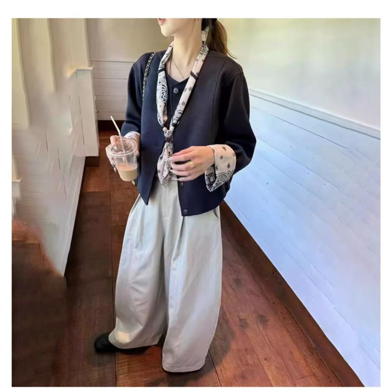法式复古丝巾短款外套女2025秋款时尚百搭显瘦洋气上衣新中式外套|undefined