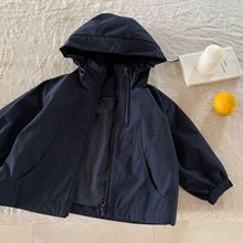 儿童外套2025秋季新款童装男童双拉链连帽休闲夹克宝宝上衣时尚潮