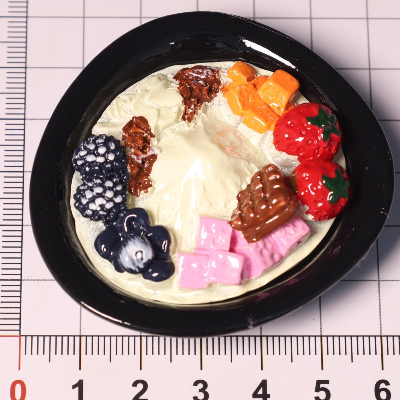 跨境夏日立体食物冰箱贴食玩冰粉爆爆珠树脂冰箱磁性贴装饰品批发|undefined