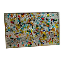 天然水晶石顆粒藝術板 高端售樓部隔斷屏風形象展櫃背景牆透光板