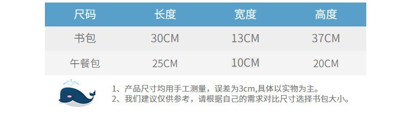 跨境现货书包套装