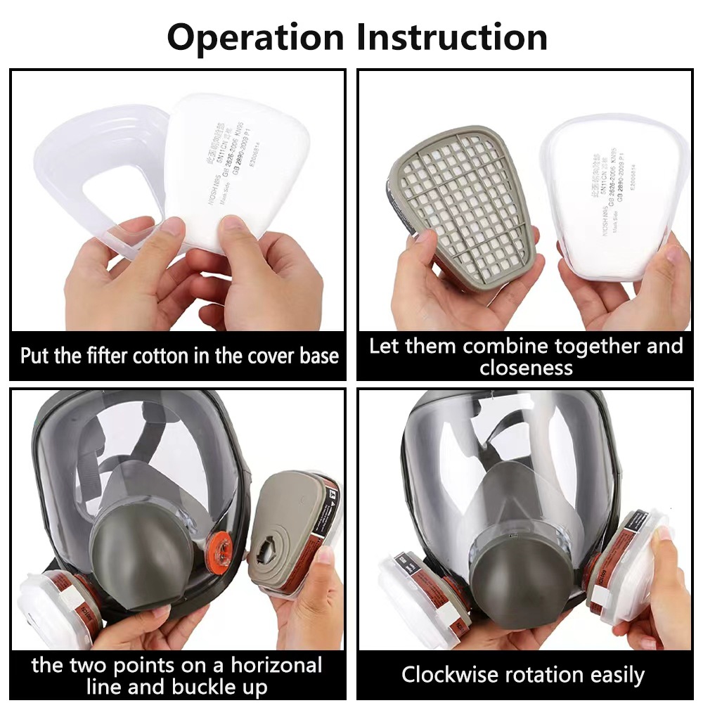 Máscara de gas máscara completa pintura en aerosol pulido máscara protectora protección contra incendios gran vista capucha especial a prueba de polvo transfronteriza 6800