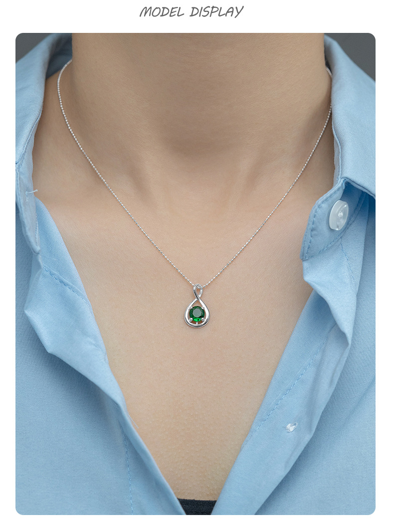 2g Weight 1 Piece 10.1*17.2mm 925 Sterling Silver Zircon Geometric Polished Pendant