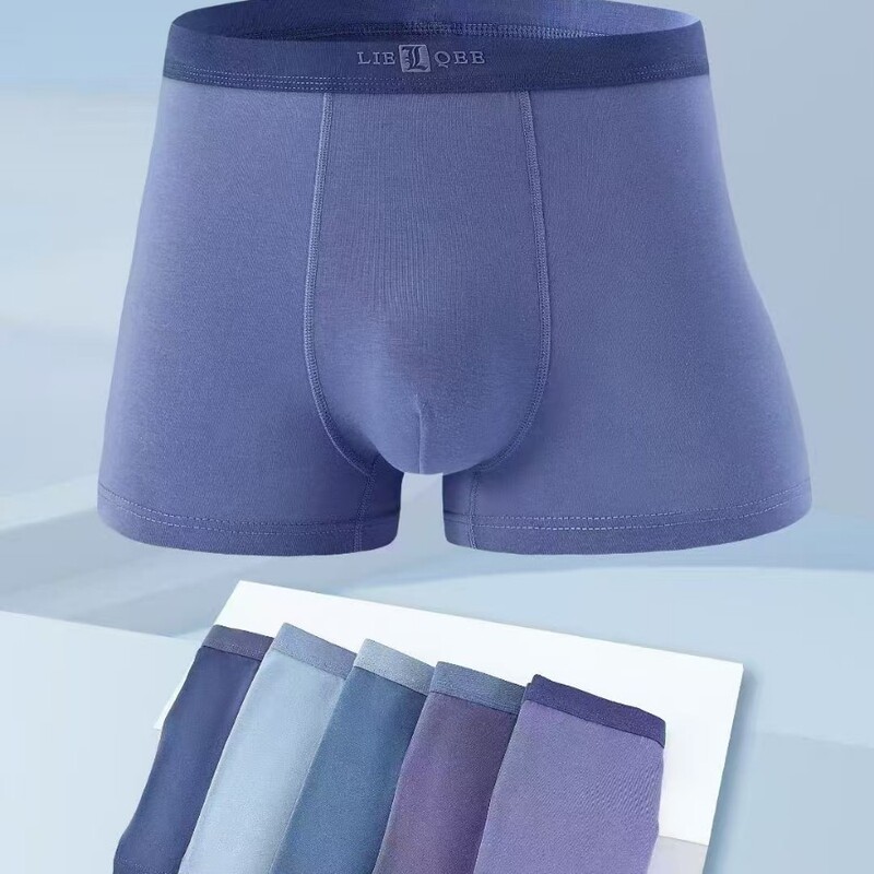 Men's Underwear, Pure Cotton, Comfortable and Breathable, Boxer Briefs, Boys' Boxer Shorts, Oversized Version, Simple Solid Color Cotton