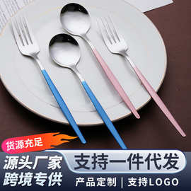 酒店汤勺学生食堂叉勺 高颜值葡萄牙餐具家用不锈钢勺子批发