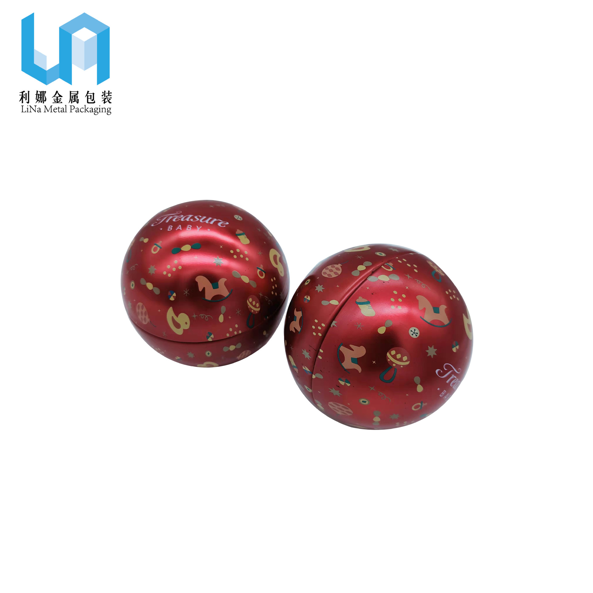 源头工厂生产马口铁球罐   沐浴套装铁盒  图案彩色印刷