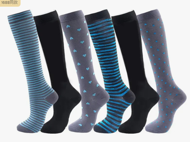 Calcetines elásticos, calcetines de compresión, calcetines para pantorrillas, calcetines deportivos, calcetines de compresión deportivos para correr para hombres y mujeres