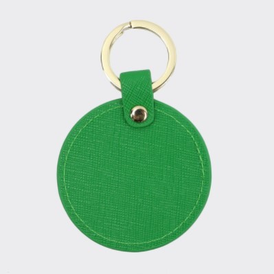 Llavero redondo de cuero genuino, colgante creativo personalizado, pequeños regalos para hombres y mujeres, regalos de negocios versátiles al por mayor