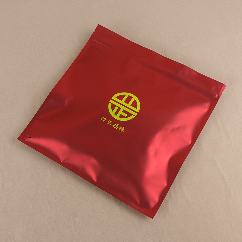 Bolso afortunado rojo bolsa de cremallera calcetines ropa engrosada de plástico bolsa de embalaje de ropa para niños bolsa ziplock de aluminio mate compuesto