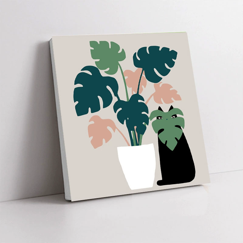 Handmade Acrylic Canvas Art Print, Square 20×20 / 30×30 cm, Sealed Backing, Giftable Designs