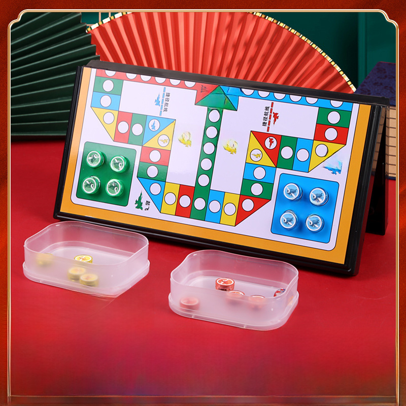 Wholesale magnetic flying chess large portable folding chessboard elementary school student desktop game chess children educational toys