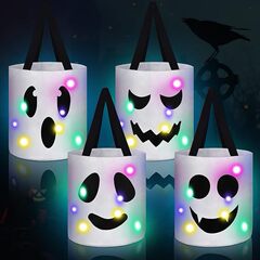新しいハロウィンゴーストフェスティバル子供のキャンディ誕生日ギフトバッグ LED 発光カボチャバッグ装飾用品ハンドバッグ