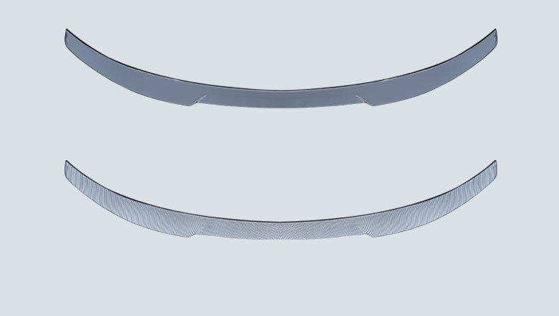 Suitable for Hongqi E-Qm5 Car Rear Wing Blade Sports Carbon Fiber Pattern Punch-Free Compliant New Fixed Wing