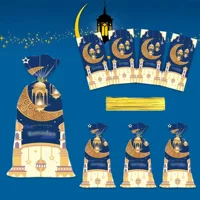 50 шт темно-синий лунный замок с принтом OPP плоский карман Ближневосточный фестиваль конфеты шоколадный подарочный пакет