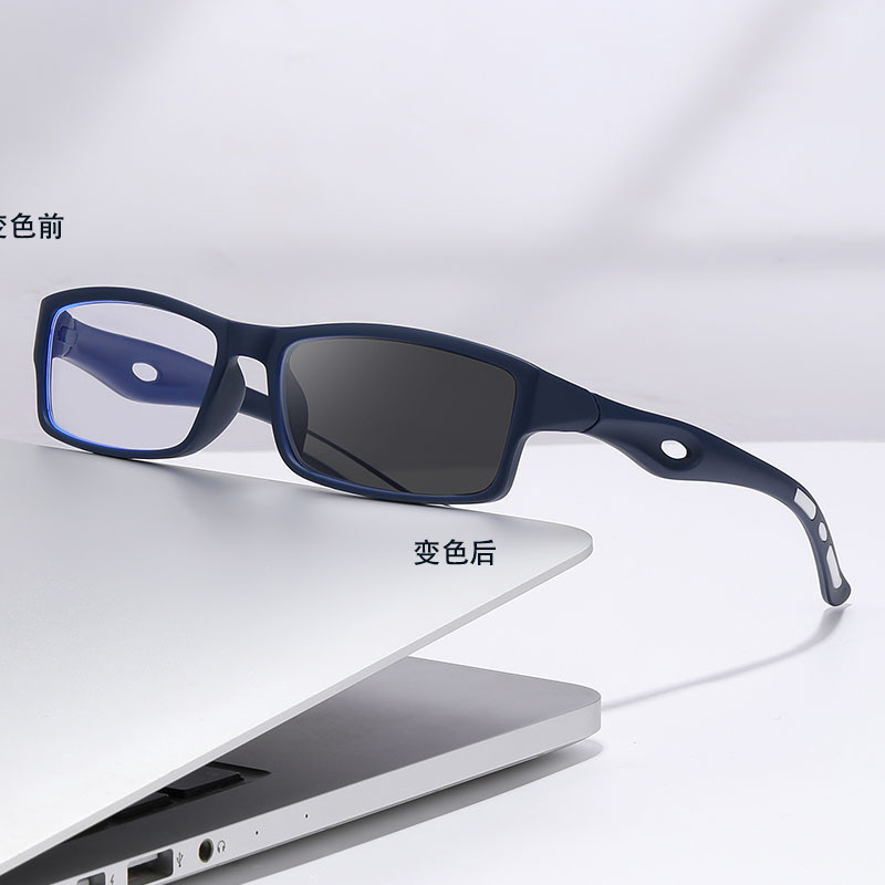 Sensor de luz decolor zoom automático de doble propósito gafas de presbyopia TR anti-luz azul gafas de presbyopia multifocal