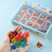 整盒30入海洋宝宝泡大珠动物学校小卖部玩具膨胀热卖水晶珠吸水珠