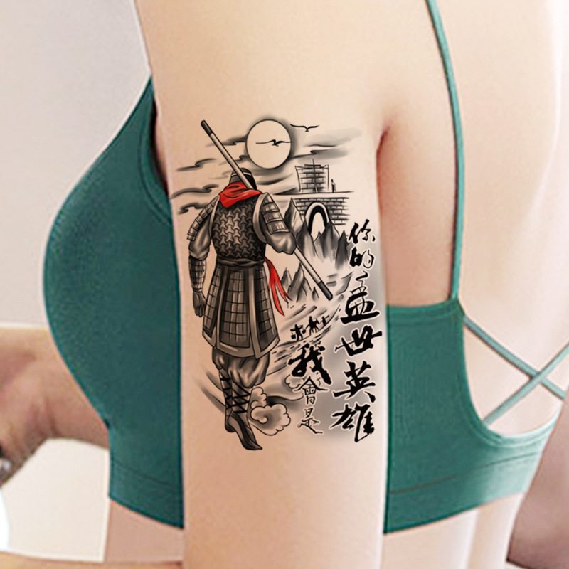 Half-arm flower arm carp skull tattoo stickers for men and women manufacturers spot wholesale geisha tattoo stickers for cross-border