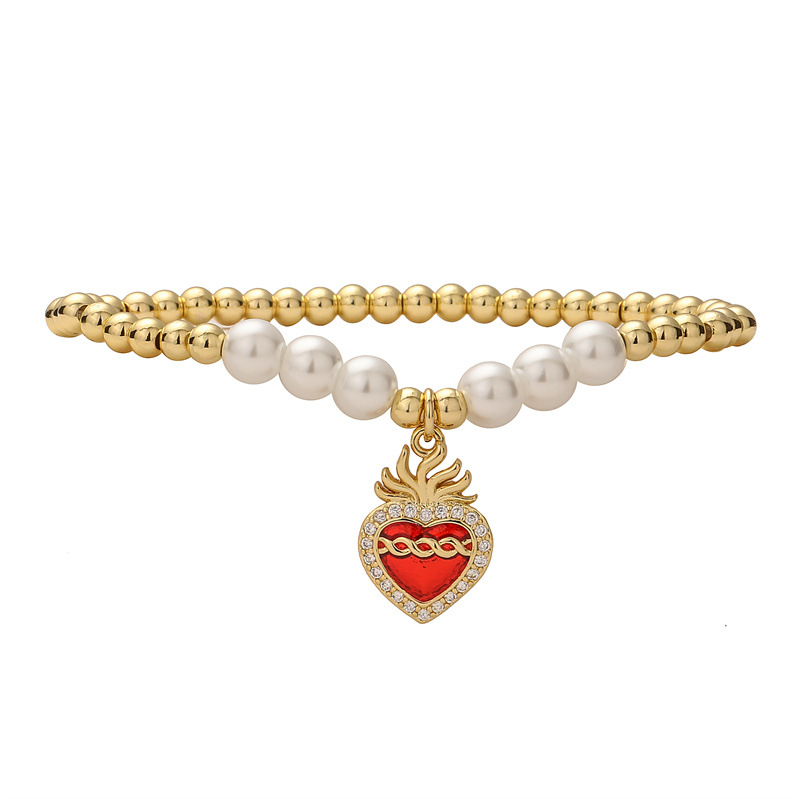25g Weight Copper Pendant Material Zircon Inlay Material Bracelets Classification Copper Chain Material 1 Piece Quantity Outdoor, Shopping Occasion Copper Material Heart Shape, Wings Pattern Unisex Gender Inlay Design Copper Lady Inlay Heart Shape Wings Zircon Bracelets 12