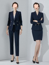 西装套装女大学生面试气质公务员春秋职业正装酒店前台工作服