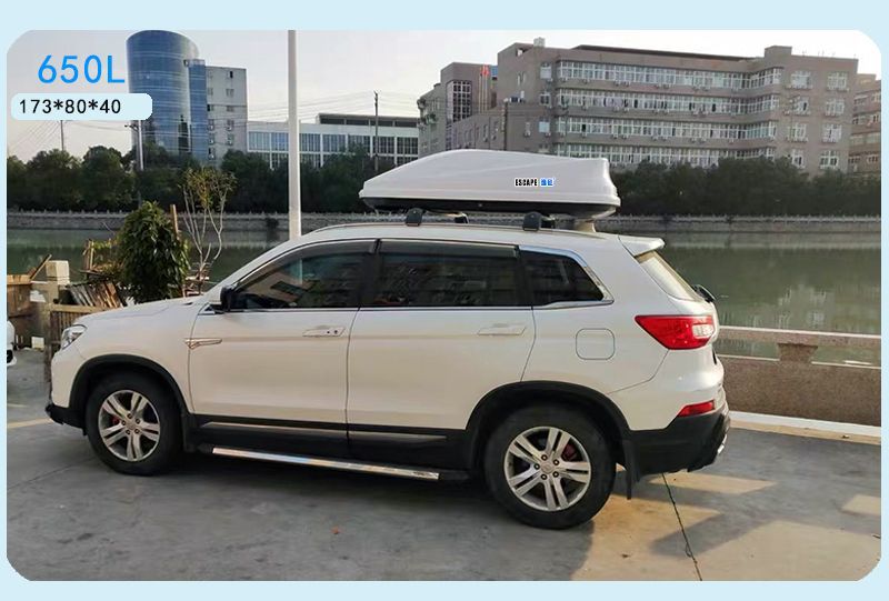 New Waterproof Large-Capacity Car Roof Luggage Box, No-Drill Suv Travel Box, Ultra-Thin Universal Luggage Rack