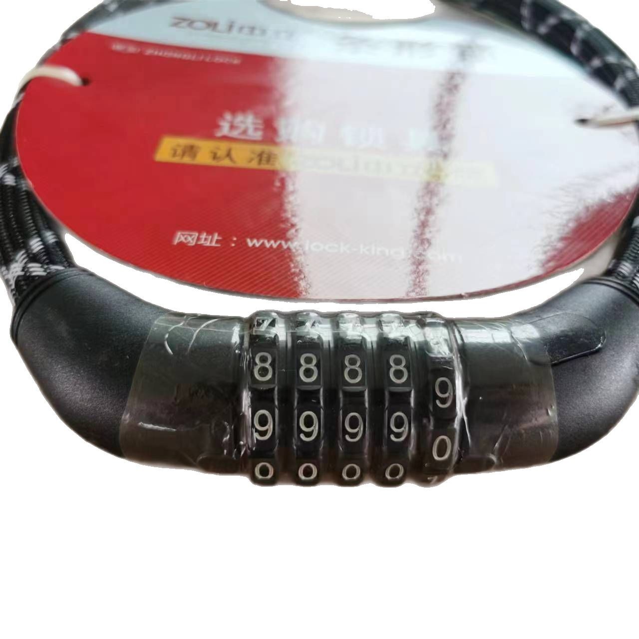 Cerradura de bicicleta de montaña Cerradura de alambre de acero antirrobo Cerradura portátil de baterías Cerradura de cable de acero Cerradura de contraseña