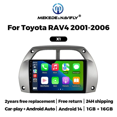 For Toyota Rav4 2001-2006 Android Car GPS Navigation MP5 Bluetooth Player Carplay (DVD Navigation) - 116gcarplayandroid-auto-standard-configuration