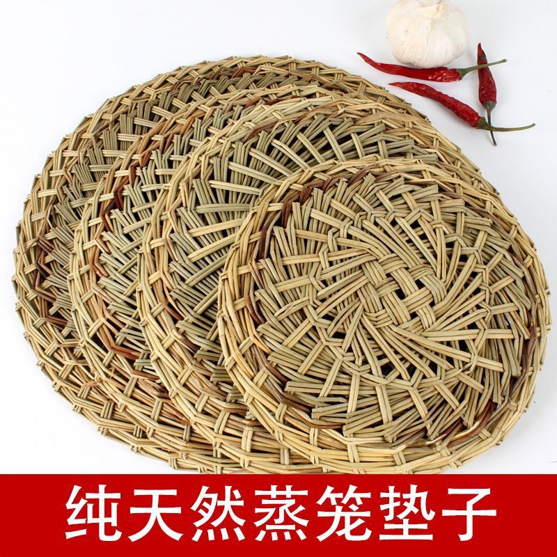 Al por mayor bolos al vapor almohadilla de aguja suelta almohadilla de hierba redonda tejida a mano destilada cabeza de jaula pequeña almohadilla de bolos de jaula