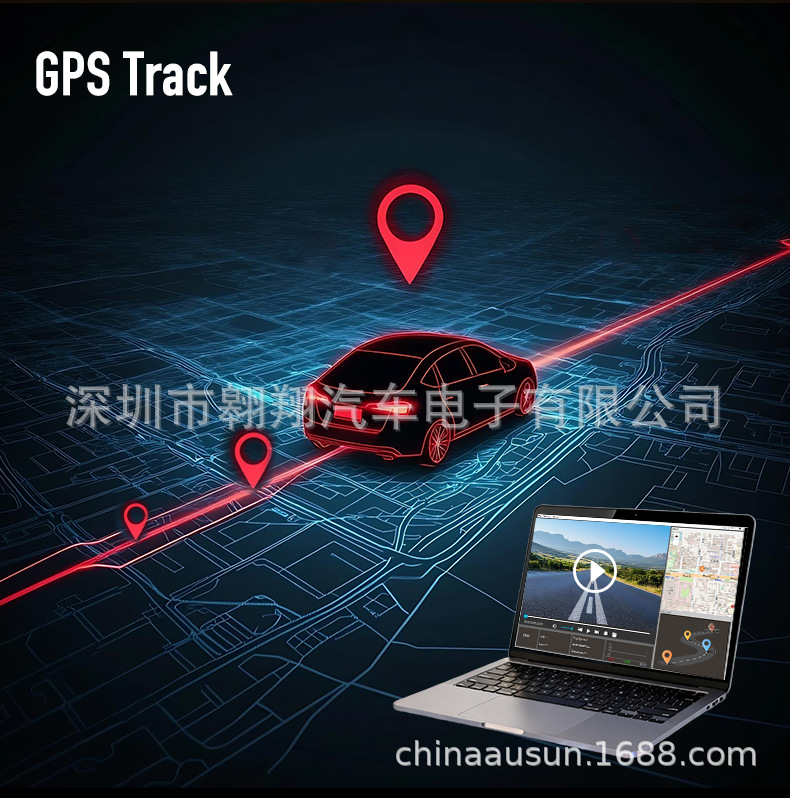 Cross-border 2K HD 4G remote monitoring dashcam with front, middle, and rear recording, night vision, high-definition car recorder