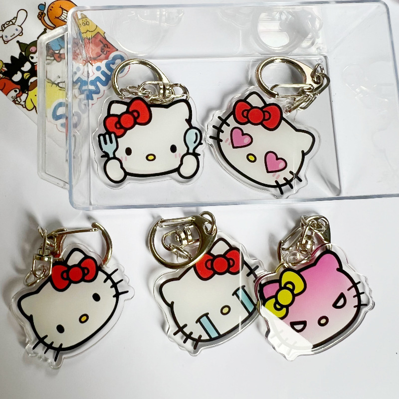 Carefully Selected Kitty Cat Pendant, Cute Keychain Jewelry, School Bag, Pencil Case, Acrylic Small Pendant Accessories, Accessories