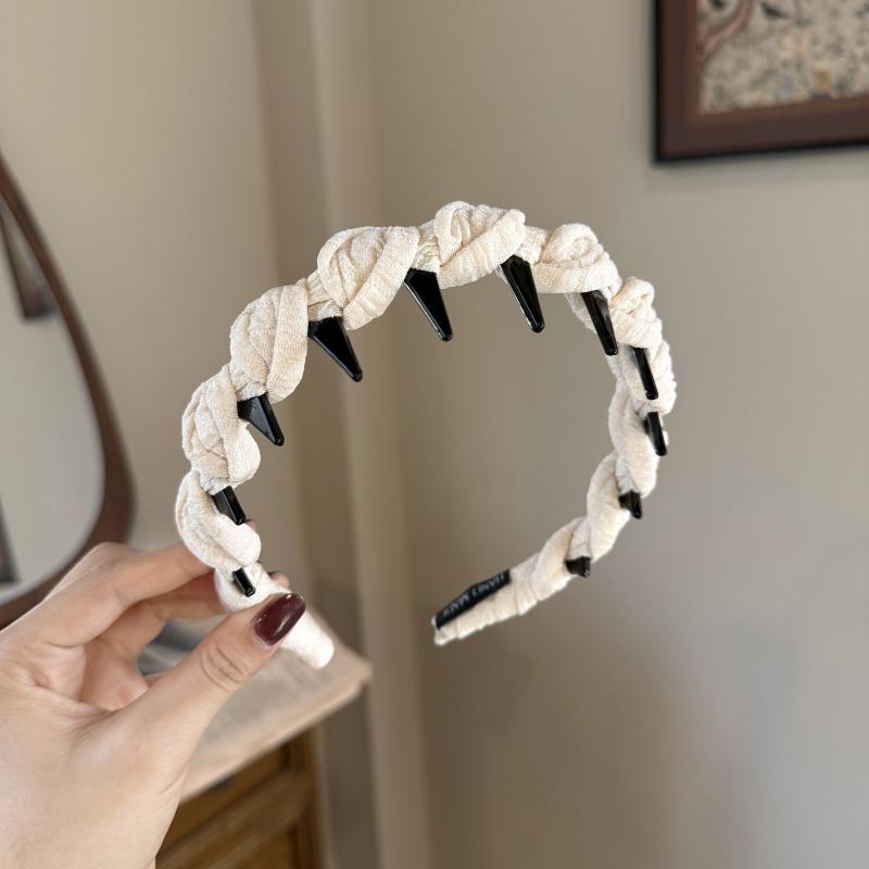 2025 nueva diadema de alta calidad, diadema femenina, horquilla de presión, tocado de paquete de cabello, peine inverso de dientes de viaje, cabeza alta esponjosa