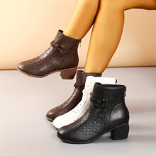 A 34483 Ethnic Open Toe Short Boots �����Բͷ������ѥ