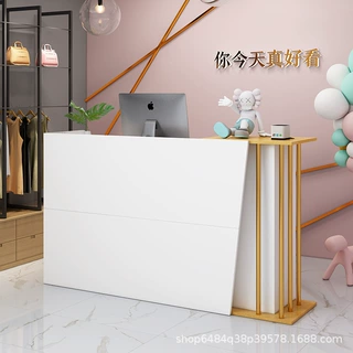 吧台收银台店铺小型柜台简约经济型收银桌美容院服装店前台接待台