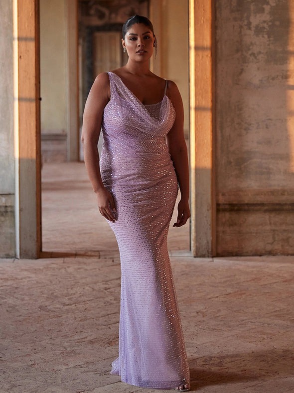Europa y los Estados Unidos transfronterizos nueva Amazon mujer fiesta de sequillas púrpura sexy vestido de noche vestido de noche