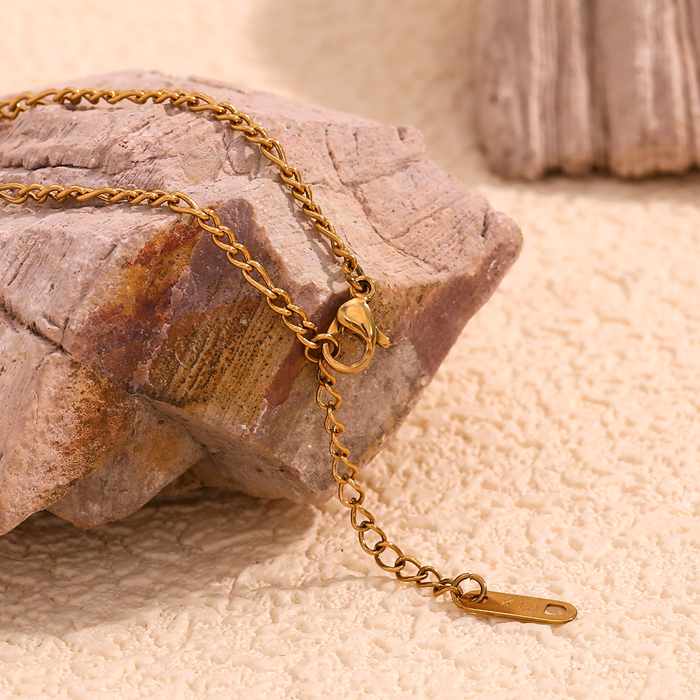 Heart Zircon Inlaid Stainless Steel Bracelet