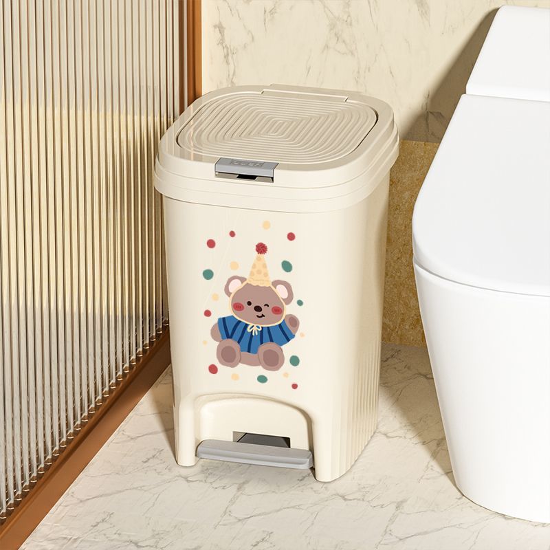 Cesto de papel de presión pie pie contenedor de basura doméstico de gran capacidad con cubierta contenedor de almacenamiento de baño sala de estar dormitorio