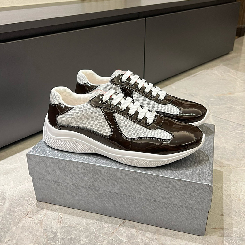 European Brand P Genuine Leather Men's Shoes, Patent Leather Mesh Breathable Colorful Versatile Casual Couple Sports Shoes European Brand P Genuine Leather Men's Shoes, Patent Leather Mesh Breathable Colorful Versatile Casual Couple Sports Shoes