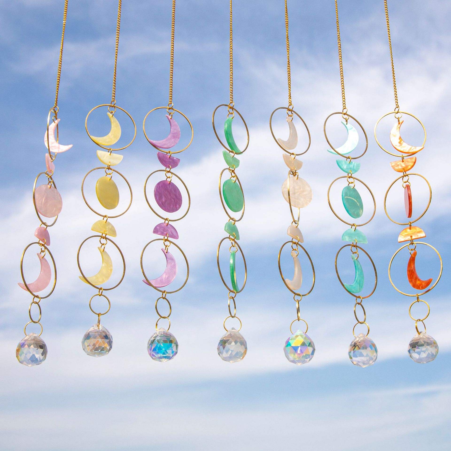 Pastoral Moon Artificial Crystal Wind Chime display picture 1
