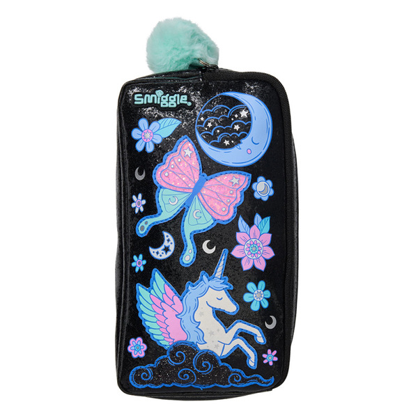 Double-layer capacious cartoon pencil case for students
