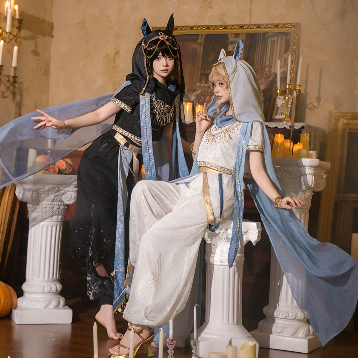 Yimengge оригинальный дизайн, женский костюм в стиле Дуньхуан в стиле Западного стиля, топ и брюки в персидском божественном мире династии Хань 7318