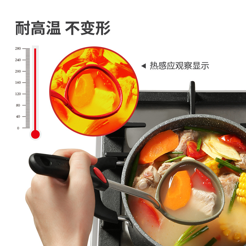 炊大皇硅胶铲子厨具不粘锅多用汤勺炒菜耐高温铲子硅胶汤勺套装