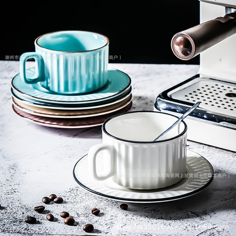 Taza de café retro japonesa, taza de cerámica doméstica, taza de té de la tarde, taza de agua de oficina