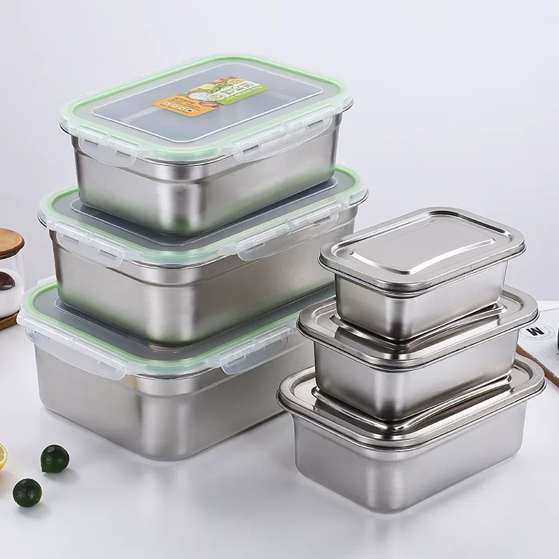 Tableware stainless steel for commercial use, capacious lunch box, storage box