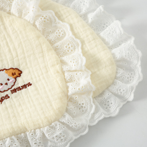Newborn cute animal embroidery summer thin cloud pillow for male and female baby thin pillow sweat-absorbent flat pillow