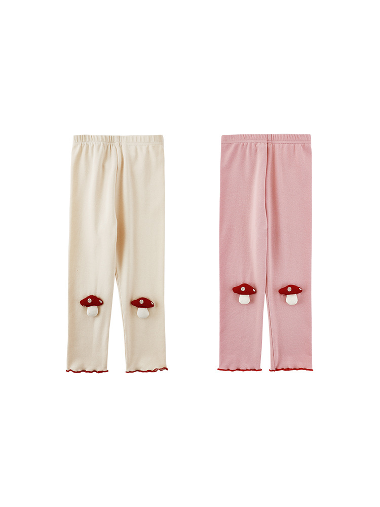 Qiu Duo Meng-mallas con forma de seta para niña, pantalones de moda para niño, estilo coreano, primavera y otoño, 2025