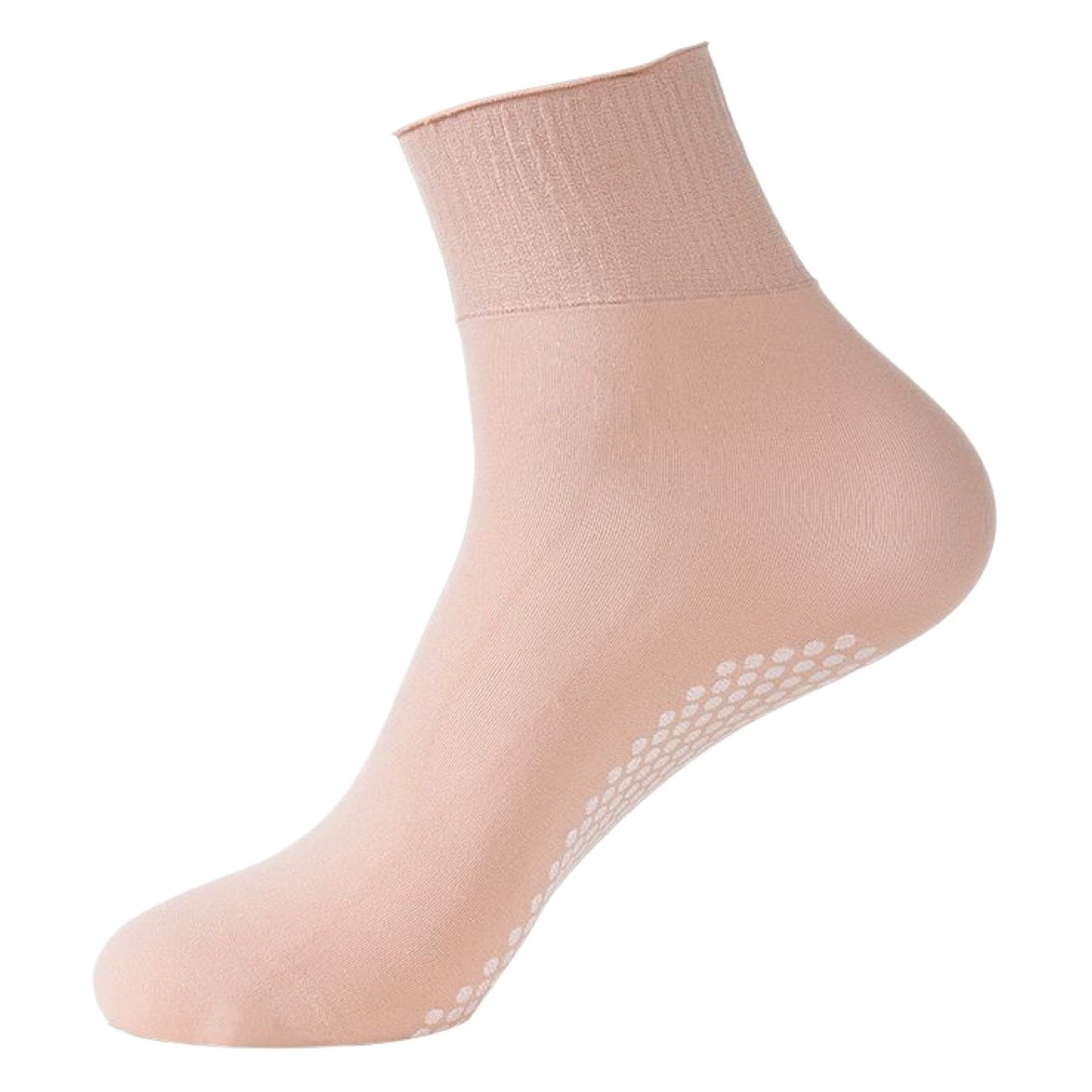 Свободные шелковые чулки больших размеров с оборками, свободная хлопковая подошва без ног, впитывающая пот, тонкая женская износостойкая Нескользящая летняя средняя трубка