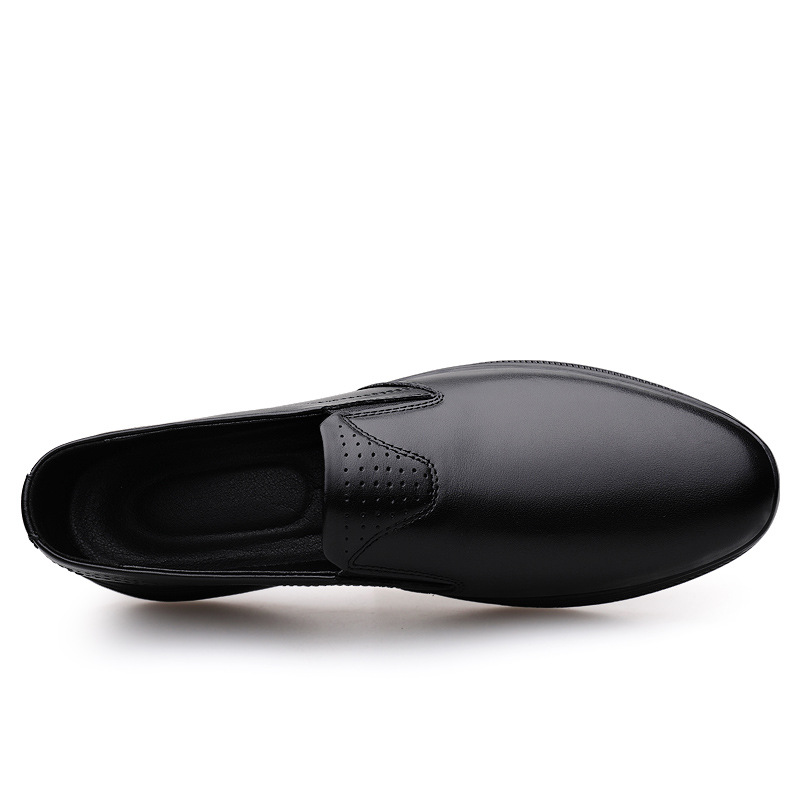Herren Leder Loafer Mit Runder Kappe Für Freizeit Und Büro_voghion.com