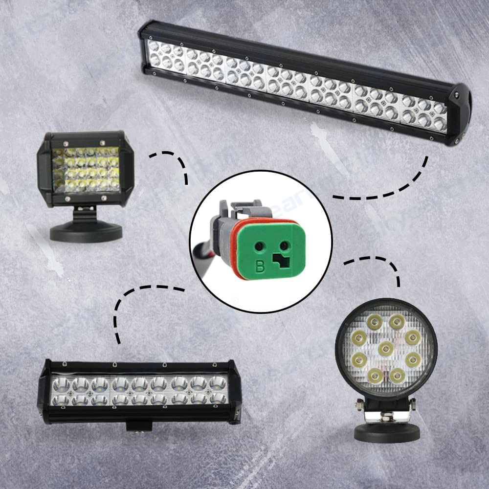 arnés de cables DTM especial para lámpara de trabajo LED de automóvil a prueba de agua DT macho y hembra línea de conversión tipo Y