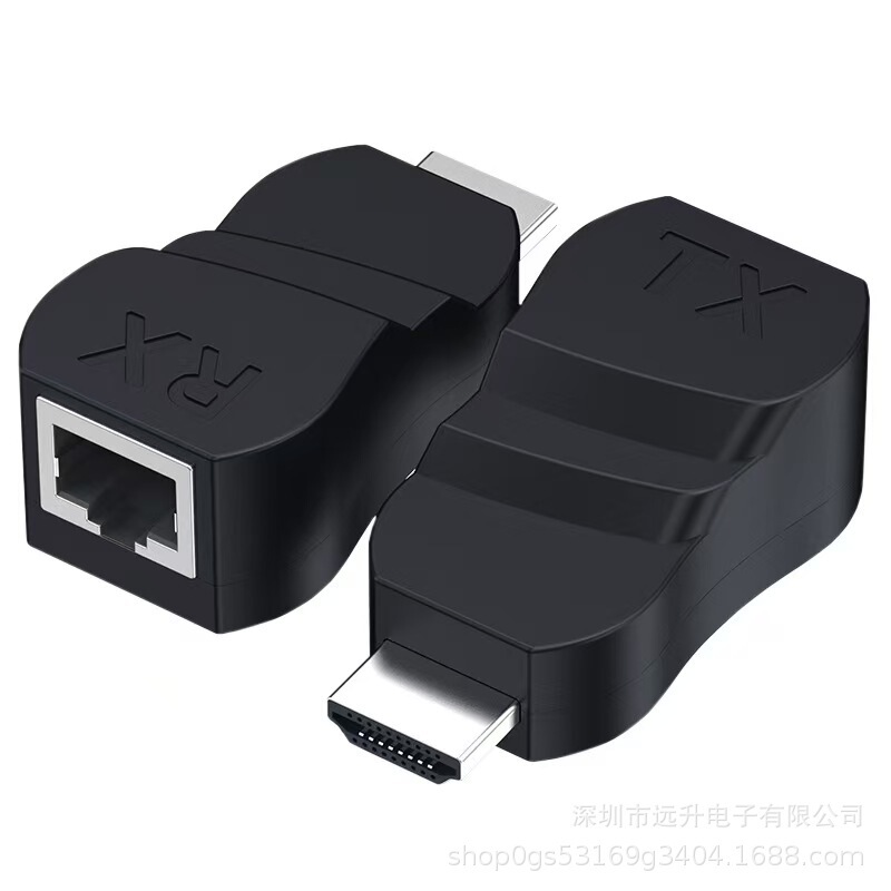 HDMI Single Network Cable Extender 30m Transmitter HDMI Single Port Network to Rj45 Signal Amplifier Black HDMI Single Network Cable Extender 30m Transmitter HDMI Single Port Network to Rj45 Signal Amplifier Black