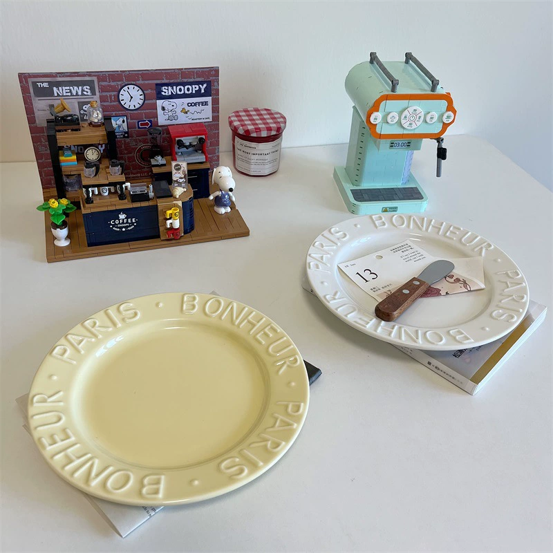 Dinner plate for home use, high quality ceramic tableware, internet celebrity
